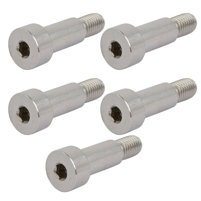 Unique Bargains Hex Socket Shoulder Bolt 12mm Shoulder Dia 25mm Shoulder Length M10 Thread 5PCS