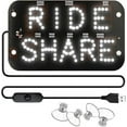 thumbnail image 3 of 7.5" x 4.5" Windshield LED Car Sign RGB Light Display for Ride Drivers USB-Powered with 4 Suction Cups Bright Text Sign for Taxi, 3 of 6