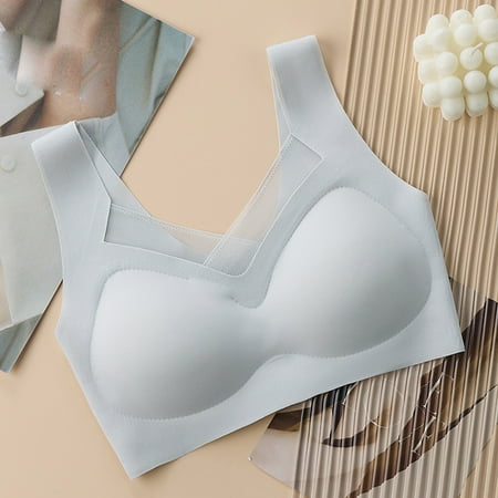 Lisbinx Bras for Women Full Coverage Women Lady Lace Gathered Bra Plus Size Sports Bra Underwear Yoga Hollow Out Bra Cup Deals of the Day Clearance Prime