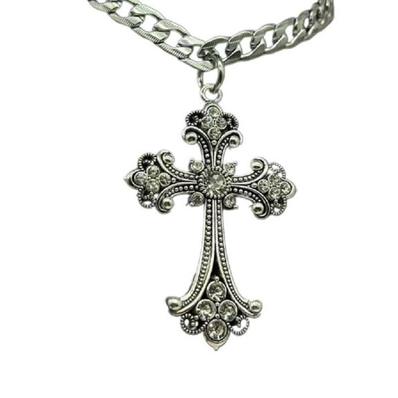 CIYISON Cross Pendant Necklace Grunge Jewelry Accessories Gothic Male Female Necklaces