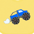 thumbnail image 4 of Inktastic Blue Monster Truck Action Boys or Girls Baby Bib, 4 of 4