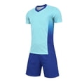 thumbnail image 3 of Bixock Toddler Boys Active Shorts Set,Unisex Soccer Training Uniform Quickly Dry Breathable Short Sleeve Crew Neck Top Pocket Shorts 2 Piece Active Training Wear for 4-14 Years Kids Clothings, 3 of 7