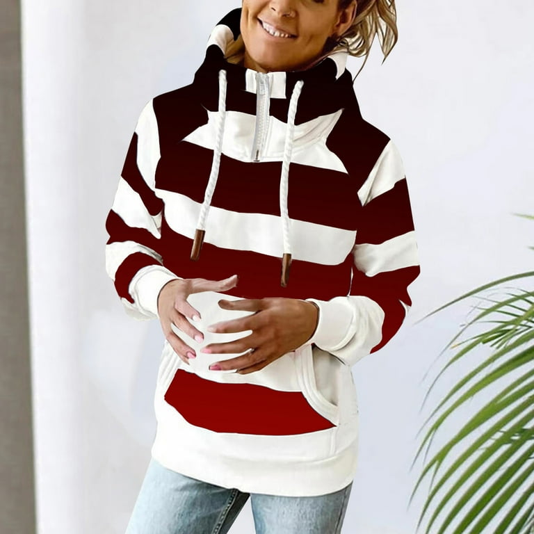 Hoodies for Women Long Sleeve Cowl Neck Pullover Thick Pullover Winter White Hoodie Size S Walmart