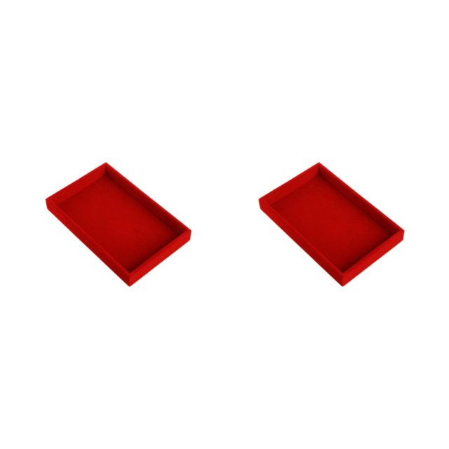 Wweixi Compact And Portable Jewelry Case Storage Soft Velvet Lining With Large Capacity Big red 2Set