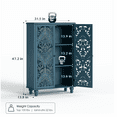 thumbnail image 5 of JOINICE Accent Cabinet with Doors 47" Tall Hollow Carved Storage Cabinet for Living Room,Entryway,Bedroom,Blue, Set of 2, 5 of 7