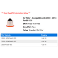 thumbnail image 2 of Air Filter - Compatible with 2003 - 2014 Ford E-150 2004 2005 2006 2007 2008 2009 2010 2011 2012 2013, 2 of 2