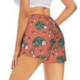 thumbnail image 3 of Disketp Hedgehog Mushroom Print Women's Shorts Workout Shorts for Athletic Gym Running Shorts with Phone Pockets Large, 3 of 8