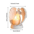 thumbnail image 3 of Angel Candlestick Holder – Pure White Winged Figurine with Candle, Bereavement Gift for Remembrance, Funeral Decor, or Spiritual Home Tabletop Display, 3 of 7