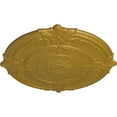 thumbnail image 3 of 39 1/2"OD x 2 1/2"P Attica Ceiling Medallion (Fits Canopies up to 3 3/4"), Hand-Painted Pharaohs Gold, 3 of 5