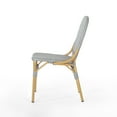 thumbnail image 6 of GDFStudio Gallia Outdoor Aluminum French Bistro Chairs (Set of 2), Gray and Bamboo Finish, 6 of 12