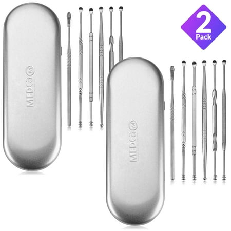 MEDca Ear Wax Removal Kits - Pack of 2-6 Piece Ear Cleansing Tool Set