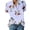 Blue, variant on Ladies Shirts Summer Top for Women Shirts Timeless Casual Button-Front Blouse with Turndown Collar Long Sleeve Print Top for Everyday Styling Purple S