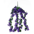 thumbnail image 6 of Girlsshop Artificial Fake Flowers Ivy Vine Hanging Garland Plant Wedding Home Decoration,Purple, 6 of 10