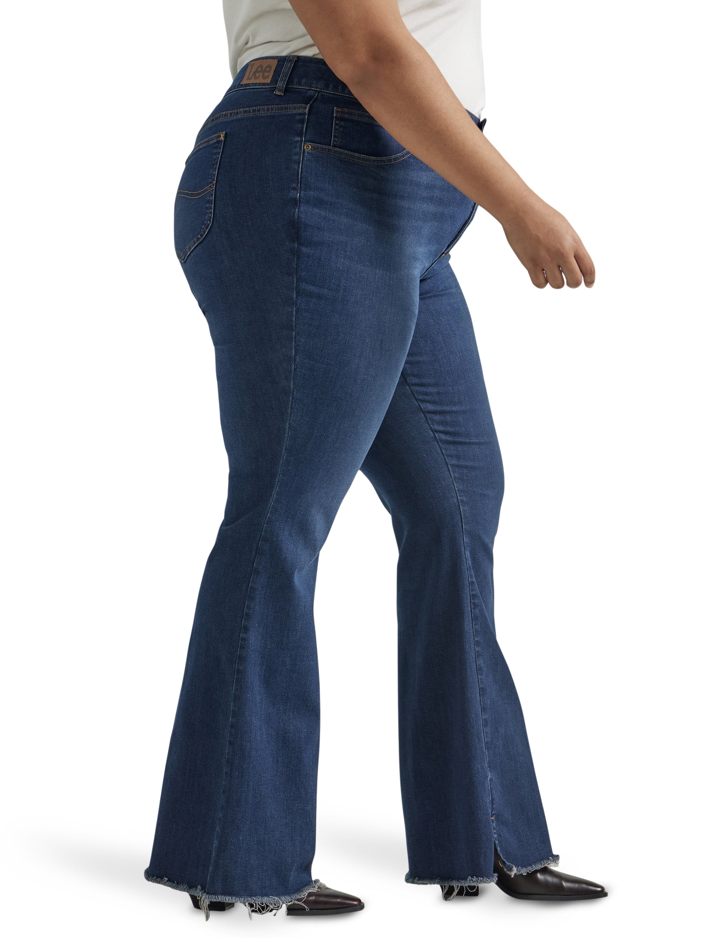 Lee® Women's Plus Heritage High Rise Flare Jean with Raw Hem