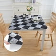 thumbnail image 2 of HAOXIT Square Backed Tablecloth, Waterproof Wipeable Checkered Table Cloth for Dinner, Kitchen, Picnic 52*52, 2 of 8
