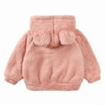thumbnail image 3 of Emy Dola Toddler Kids Fleece Hooded Jacket Coat with Ears Zipper Lightweight Long Sleeve Thick Warm Outerwear For 1-7 Years Boy Girls, 3 of 10