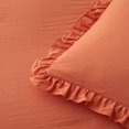 thumbnail image 6 of Home Bed Bedding Comforter Set - 3 Pieces King Comforter Set, Farmhouse Bedding Set Ruffle Boho Bed Comforter, Fluffy Soft Lightweight Chic Rustic Country Style for Bedroom Dorm (King, Orange), 6 of 7