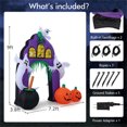 thumbnail image 2 of 9 Feet Halloween Inflatable Archway Decor, Large Halloween Decorations Outside, Outdoor Ornaments for Front Porch, Door, Yard, Fence, 2 of 9
