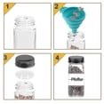 thumbnail image 2 of Juego de 24 tarros de especias con inserto de coctelera, tarros de vidrio para especias, almacenamiento cuadrado con tapa de 120ml, 2 of 5