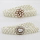 thumbnail image 5 of Cinturón elástico decorativo con cadena de perlas y diamantes de imitación para mujer, estilo coreano, con flores dulces, 5 of 6