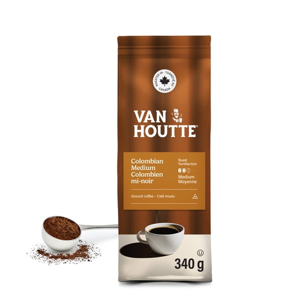 Van Houtte Colombien moyen, torréfaction moyenne, café moulu