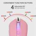thumbnail image 3 of Ratón con cable tipo C, ratón silencioso para ordenador, ratón óptico para juegos, retroiluminación ergonómica con 7 LED, 2400 DPI y 6 botones Namotu HMKY278, 3 of 7