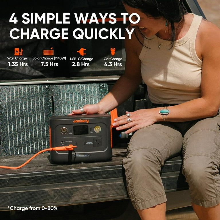 Jackery Solar Generator 300 Plus with Solar Panel, LiFePO4 Jackery Solar Generator 300 Plus with Solar Panel, LiFePO4