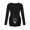 Black, variant on Gyujnb Classic Crew Neck Maternity Long Sleeve Tunic Solid I'm A Boy Heart Footprint Print Side Ruched Bump Waist Curved Loose Hem Soft Stretch Top ,XXL