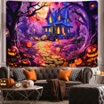 thumbnail image 5 of Sevenstars Halloween Tapestry Purple Castle Tapestry Wall Hanging for Room Decor,59.1" x 82.7", 5 of 6