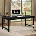thumbnail image 3 of Tribesigns 55" Industrial Executive Desk for Home Office,Business Workstation, Small Conference Table, 3 of 7