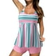 thumbnail image 4 of Traje de baño de dos piezas con tiras en la espalda y estampado conservador para mujer Traje de baño Fridja  nalpqowj56654, 4 of 9