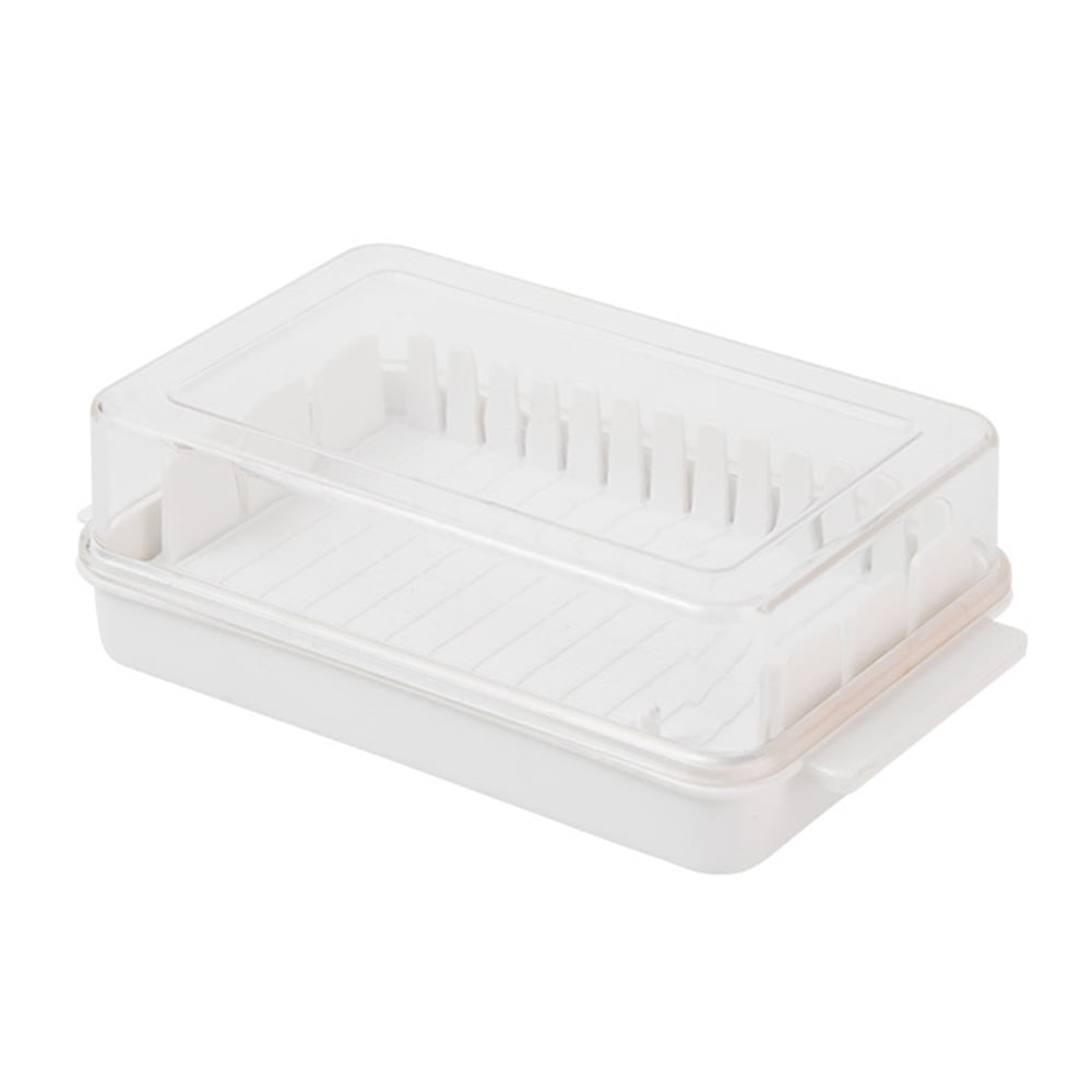 Chef Craft Clear Plastic Butter Dish with Cover Lid - Holds a