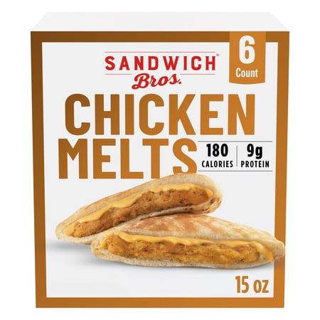 Sandwich Bros. Chicken Melts, Frozen Pita Sandwiches, 15 oz., 6-Count
