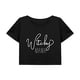 thumbnail image 1 of Camiseta corta para mujer, disfraz de verano, camiseta recortada para acampar, vacaciones, caminar, ir de compras XL, 1 of 7