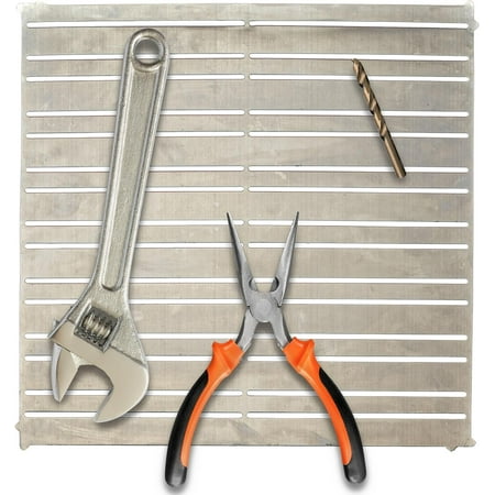 Magnetic Tool Holder – 12x12in Garage Organization Panel – Magnetic Board Garage Shelving Tool Organizer Storage Rack – Wall Mount Magnetic Tool Holder Strip Panel for Workshop