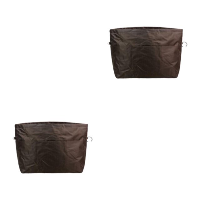 Ruiboury Stay Organized On Go With Convenient Insert Handbag Zip Closure And Key Chain Ring Bag Organiser Coffee & Tall 32*14*26cm 2Set