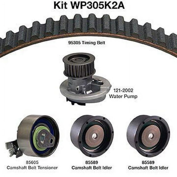 Dayco WP305K2A Water Pump Kit Fits select: 1998-2000 ISUZU AMIGO, 1998-2003 ISUZU RODEO