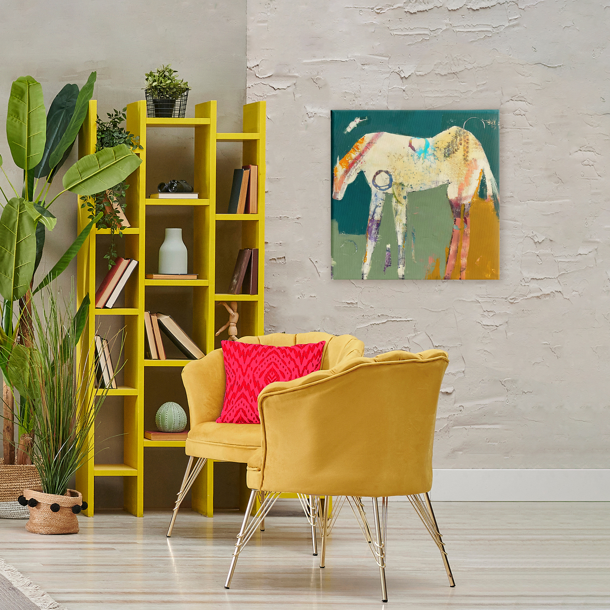 Into The Mystic Horse Canvas Wall Art, design by Dianna Fritzler