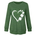 thumbnail image 5 of Craaazy Women's St Patricks Day Tops Clover Crewneck Long Sleeve Shirts Gifts, 5 of 6