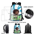thumbnail image 6 of KUIFORTI Kids Girls Boys Schoolbag Ergonomic Backpack 17 Inch Students School Stationery Bag for Teens Children Toddlers, Cute Soccer and Kid, 6 of 6