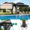 thumbnail image 5 of Soonbuy 10*13 FT Heavy Duty Double Roof Outdoor Gazebo, with Netting and Sunshade Curtains, 5 of 8