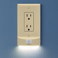 thumbnail image 2 of SnapPower 2 Pack MotionLight [for Décor Outlets] - Motion Detecting LED Night Lights Built-in to Wall Plate - Bright/Dim/Off Options - Auto On/Off Sensor - (Décor, Ivory), 2 of 4