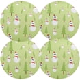 thumbnail image 2 of GZHJMY Christmas Snowman Round Placemats Set of 6, Non-Slip PVC Table Mats Washable Heat Resistant Place Mats for Kitchen Dining Table Christmas Home Decor, 15.4 Inch Table Mat, 2 of 7