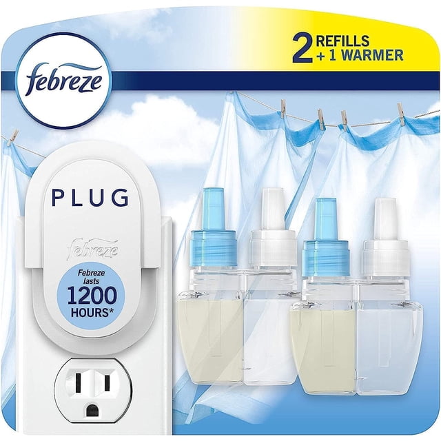 Ambientador Febreze PLUG Linen & Sky con 2 recargas de 25 ml