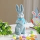 thumbnail image 5 of Figura de conejo de espuma de Pascua con polvo brillante, estatua de conejo de simulación, adorno decorativo para fiesta de oficina en casa, 5 of 7