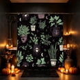 thumbnail image 5 of Miwamany Halloween Shower Curtain, 72x72 Inch Waterproof Polyester Bath Liner, Spooky Print Partition Cloth with Hooks for Bathroom Decor, Holiday Home Accent, 5 of 6