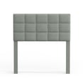 thumbnail image 4 of Varia 20" Tall Panel Upholstered Headboard, 3-Row Square Tufting, Twin Size, Light Gray, 4 of 8