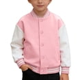 thumbnail image 2 of LYHao Boys Stylish Baseball Jacket Color Long Sleeve Open Front Casual Coat For Kids Unisex Outerwear Boys Jacket Coats,Sizes 7-8 Years, 2 of 7