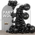 thumbnail image 1 of PartyWoo Globos Negros 155 piezas Kit para Arco 46 30 25 13 cm, 1 of 9