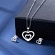 thumbnail image 5 of Collar Pendientes Set Heart Feeling Corazón Collarbone Cadena Mujer japonesa y del Sur Instagram Accesorios, 5 of 8